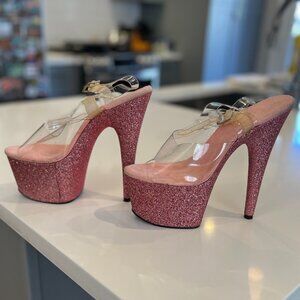 Pleaser ADORE-708HMG 7" Heel, 2 3/4" Platform Ankle Strap